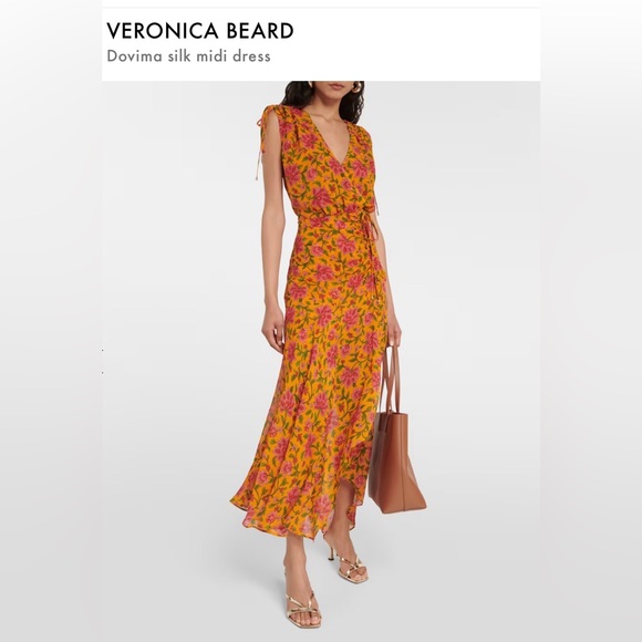 Veronica Beard Dovima Silk Midi Dress - Picture 2 of 14